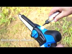 Motosierra recargable de la carpintería de 2 baterías motosierra eléctrica de la rama de árbol de 6 pulgadas