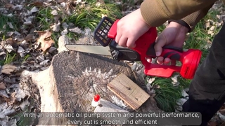 Motosierra con batería recargable de 8 pulgadas.