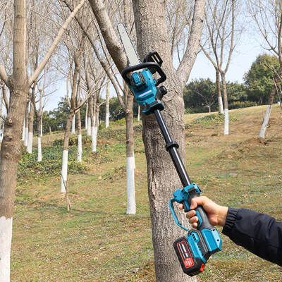 12 Inch 550W 21V Electric Pole Chainsaw Cordless Telescopic Chainsaw for Tree Trimming
