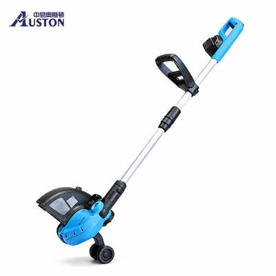 21V Compact Lawn Mower for Small Lawn Property Maintenance Wheeled Cordless Grass Trimmer Backyard Mowing