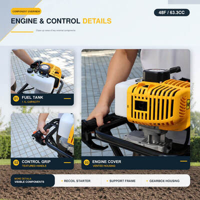 Portable Gasoline Earth Auger for Tree Planting Farm and Garden Use